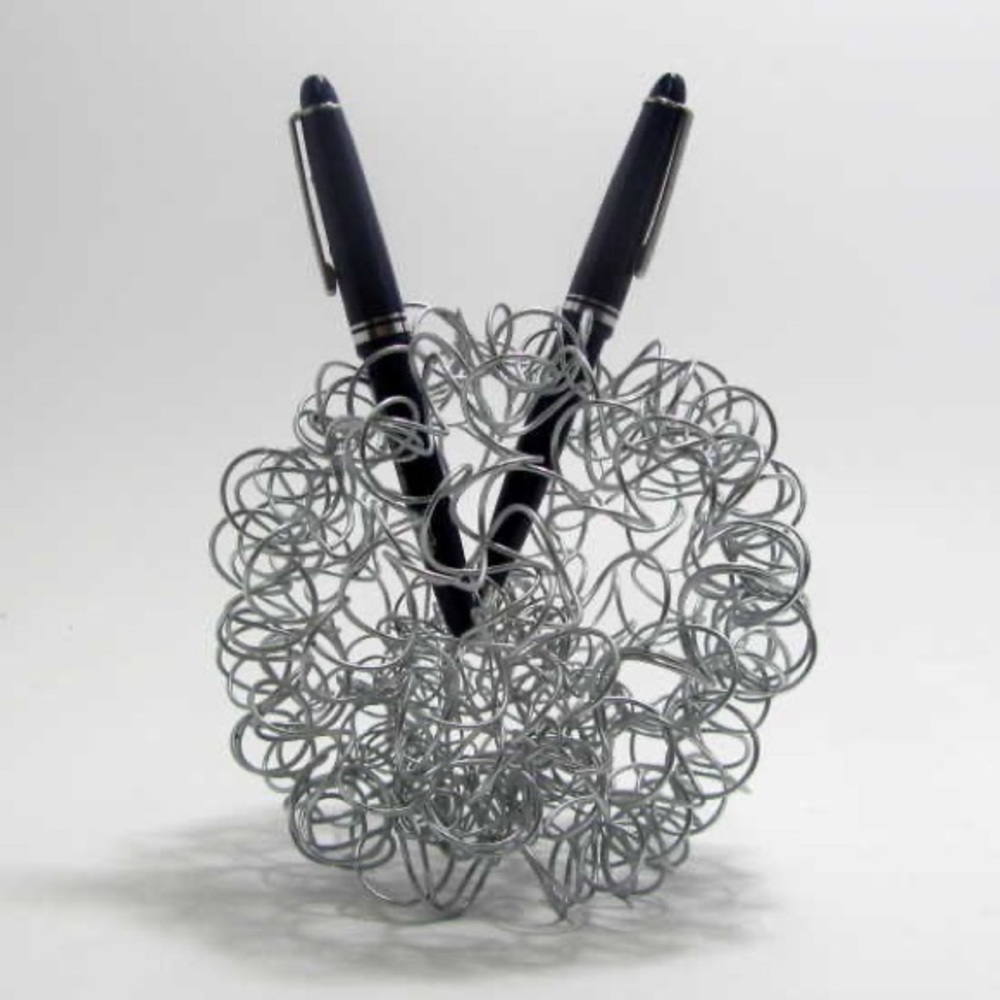 Metal Wire Ball Pen Pencil Utensil Holder/Organizer “Orbanizer”